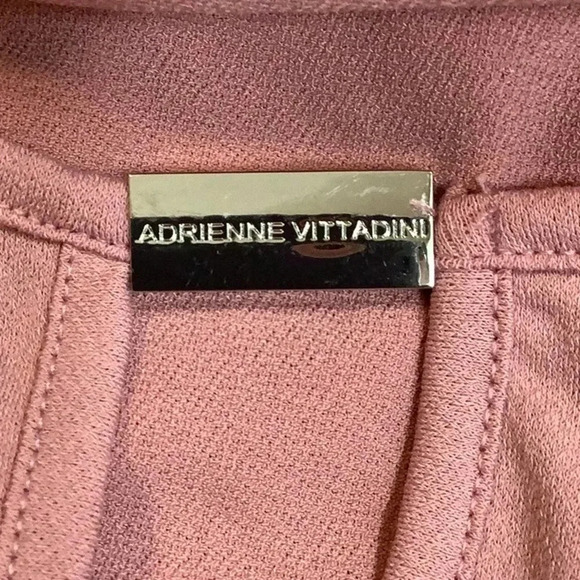 Adrienne Vittadini Size Large Mauve & Checkered Dress/Waist Tie New With Tags - Picture 6 of 8